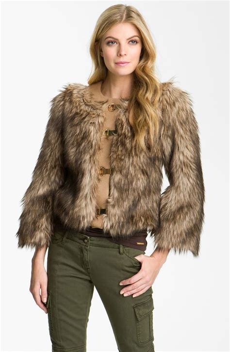 michael kors faux fur jacke